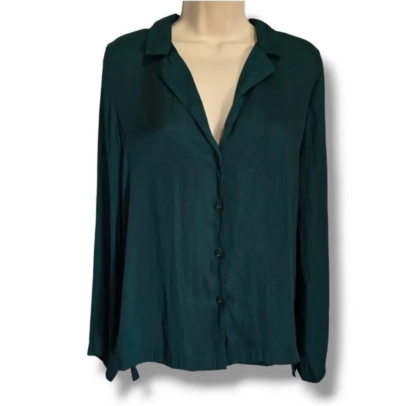 Gap Body women's green long sleeves button-down Blouse - small​ - Picture 7 of 11